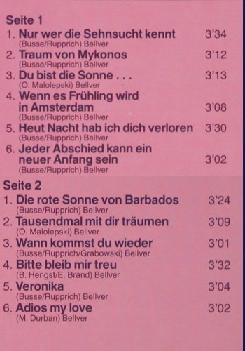 Flippers: Nur wer die Sehnsucht kennt, Bellaphon(13 690 3), D, 1986 - LP - Y1657 - 6,00 Euro