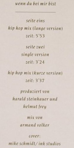 Nicki: Wenn Du bei mir bist*3, Hip Hop Mix, Virgin(613 414-213), D, co, 1990 - 12inch - Y1702 - 4,00 Euro