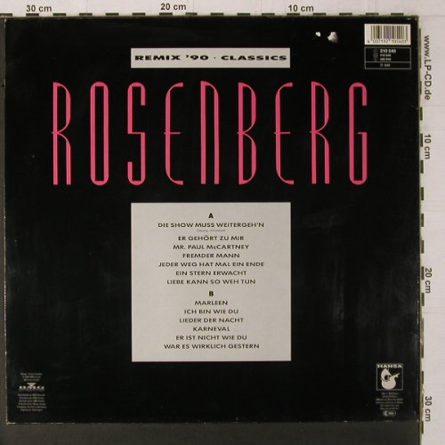 Rosenberg,Marianne: Remix'90 Classics,The Album, Hansa(210 540), D, 1990 - LP - Y1722 - 6,00 Euro