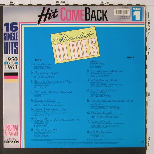 V.A.Hit Come Back: Himmlische Oldies Nr.1,1950-1961, Polyphon(837 454-1), D,  - LP - Y1767 - 5,00 Euro