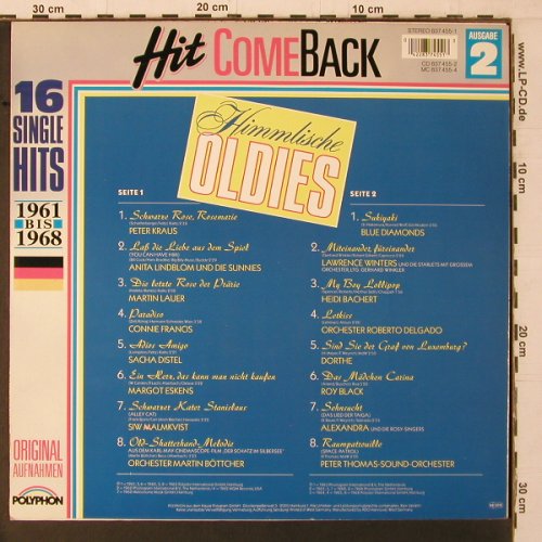 V.A.Hit Come Back: Himmlische Oldies Nr.2, 1961-1968, Polyphon(837 455-1), D,  - LP - Y1768 - 5,00 Euro