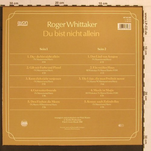 Whittaker,Roger: Du bist nicht Allein, Avon(INT 161.563), D, 1988 - LP - Y1932 - 6,00 Euro