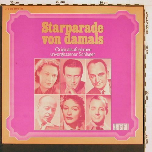 V.A.Starparade von damals: Originalaufn. Unvergessene Schlager, Kristall, Mono (C 046-28 545), D, vg+/m- Typ: LP Best.-Nr.: Y1985 Preis: 5,00 Euro