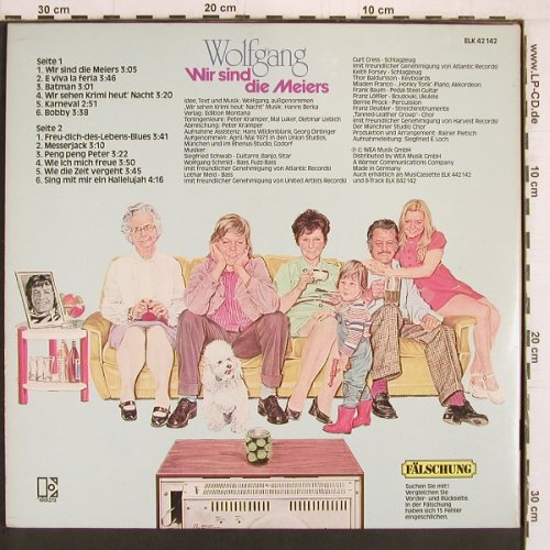 Wolfgang: Wir sind die Meiers, Foc, Elektra (ELK 42 142), D, 1973 Typ: LP Best.-Nr.: Y1987 Preis: 6,00 Euro