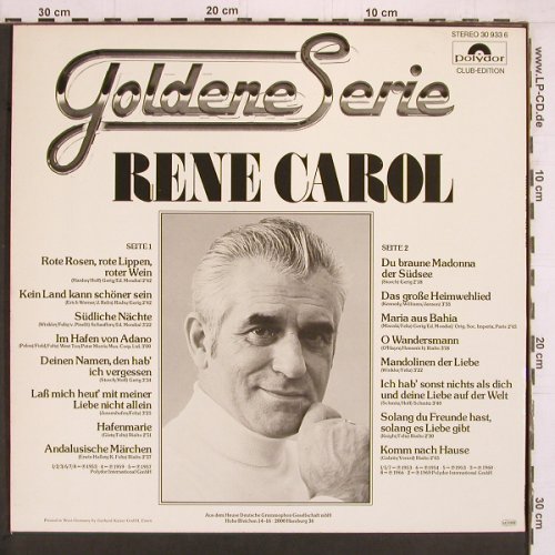 Carol,Rene: Goldene Serie, Polydor, DSC(30 933 6), D,  - LP - Y2088 - 5,00 Euro