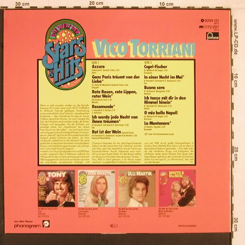 Torriani,Vico: Die Welt der Stars & Hits, Fontana (9294 121), D Typ: LP Best.-Nr.: Y2092 Preis: 6,00 Euro