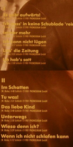 Ricko,Willy: Es geht aufwärts !, Philips(6435 114), D, 1981 - LP - Y2150 - 5,00 Euro