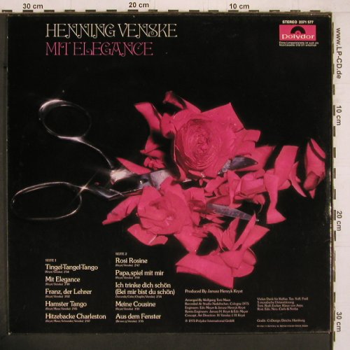 Venske,Henning: Mit Elegance, Polydor (2371 577), D, 1975 Typ: LP Best.-Nr.: Y2163 Preis: 6,00 Euro