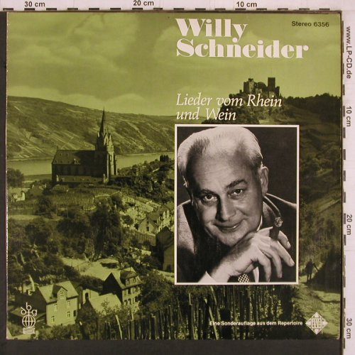 Schneider,Willy: Lieder vom Rhein und Wein, Telefunken, ClubEd. (6356), D, 1976 Typ: LP Best.-Nr.: Y2225 Preis: 7,50 Euro