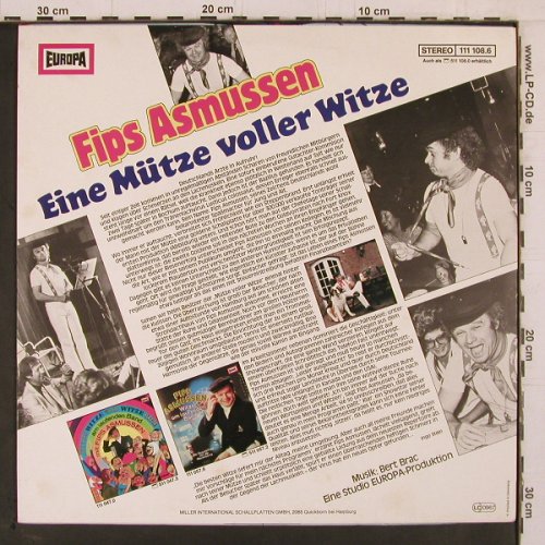 Asmussen,Fips: Eine Mütze voller Witze, Europa (111 108.6), D, 1978 Typ: LP Best.-Nr.: Y2376 Preis: 6,00 Euro