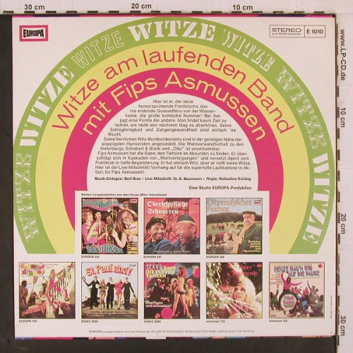 Asmussen,Fips: Witze am laufenden Band, Europa (E 1010), D, 1973 Typ: LP Best.-Nr.: Y2379 Preis: 5,00 Euro