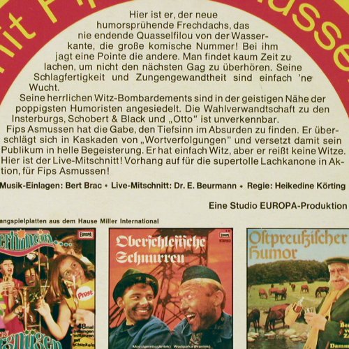 Asmussen,Fips: Witze am laufenden Band, Europa (E 1010), D, 1973 Typ: LP Best.-Nr.: Y2379 Preis: 5,00 Euro