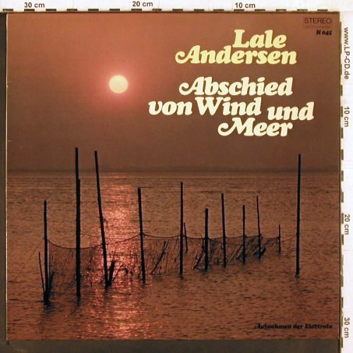 Andersen,Lale: Abschied von Wind und Meer, Deutscher Schallplattenc (H 045), D Typ: LP Best.-Nr.: Y2383 Preis: 6,00 Euro