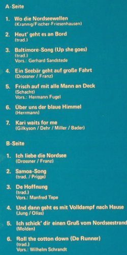 Shantychor Barssel: Seemannsklänge vom, MVS (10 33 72), D Typ: LP Best.-Nr.: Y2487 Preis: 6,00 Euro