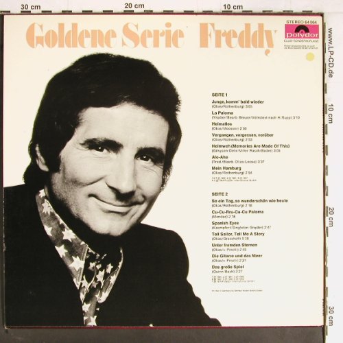 Quinn,Freddy: Goldene Serie, Clubauflage, Polydor(64 064), D,  - LP - Y2575 - 6,00 Euro