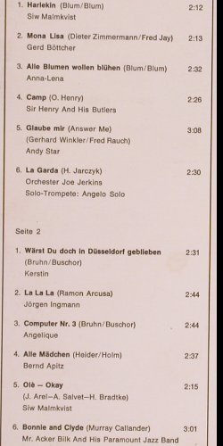 V.A.Schlager-Regatta 4: Siw Malmkvist...Mr.Acker Bilk,12Tr., Metronome (HLP 10.218), D, 1968 Typ: LP Best.-Nr.: Y2610 Preis: 6,00 Euro