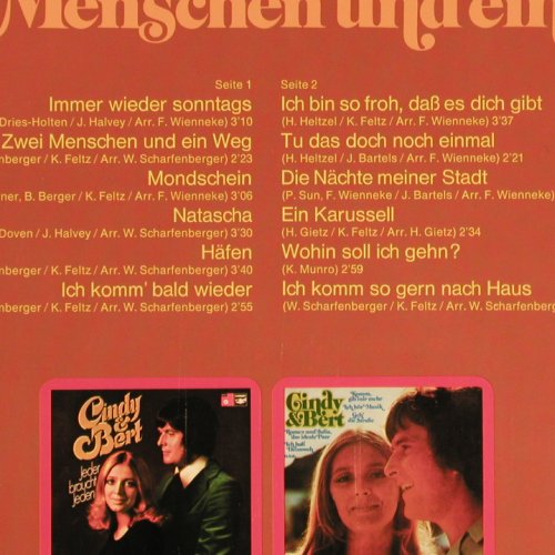 Cindy & Bert: Zwei Menschen und ein Weg,sign., Basf Corne(20 21721-3), D, 1973 - LP - Y2624 - 7,50 Euro