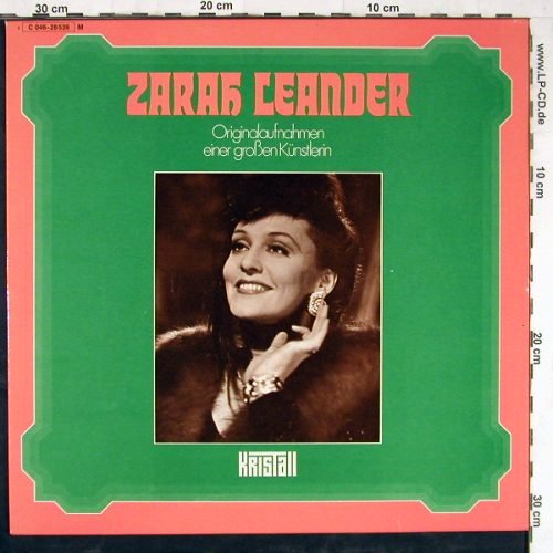 Leander,Zarah: Originalaufnahmen e. gr.Künstlerin, Kristall (046-28 539 M O), D, Mono Typ: LP Best.-Nr.: Y2631 Preis: 7,50 Euro