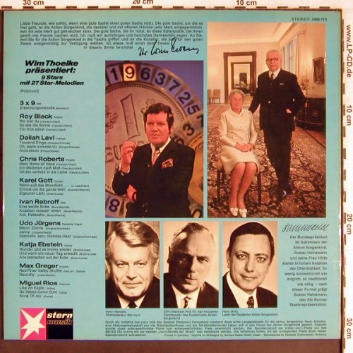 V.A.Wim Thoelke präsentiert: 3x9, Roy Black... Miguel Rios,26Tr., Stern Musik (2488 013), D, 1971 Typ: LP Best.-Nr.: Y2695 Preis: 5,00 Euro