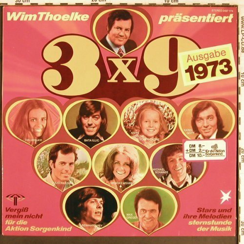V.A.Wim Thoelke präsentiert: 3x9, Ausgabe 1973, 27 Tr., Stern Musik (2437 174), D, 1973 Typ: LP Best.-Nr.: Y2696 Preis: 5,00 Euro