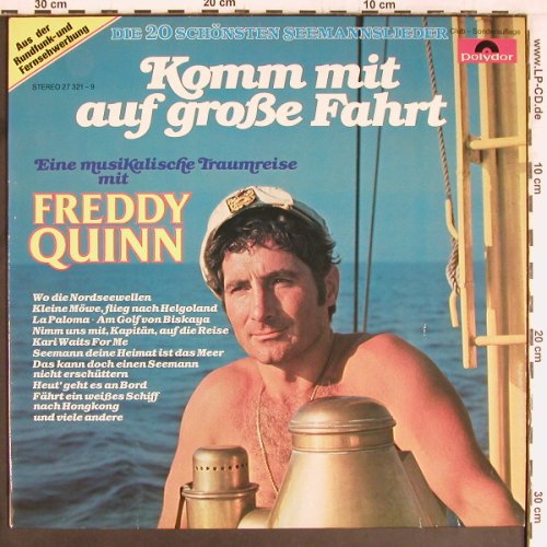 Quinn,Freddy: Komm mit auf große Fahrt, Polydor, DSC-Ed.(27 321-9), D,  - LP - Y2701 - 6,00 Euro