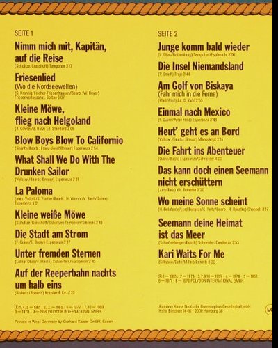 Quinn,Freddy: Komm mit auf große Fahrt, Polydor, DSC-Ed.(27 321-9), D,  - LP - Y2701 - 6,00 Euro