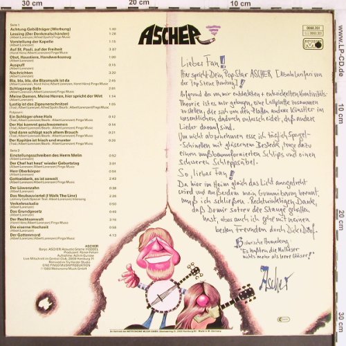 Ascher: Ascher (Live Central-Club HH), Metronome (0060.351), D, 1980 Typ: LP Best.-Nr.: Y2773 Preis: 7,50 Euro