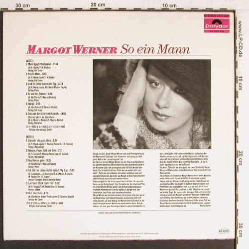 Werner,Margot: So ein Mann, Polydor (2416 220), D Typ: LP Best.-Nr.: Y2899 Preis: 6,00 Euro