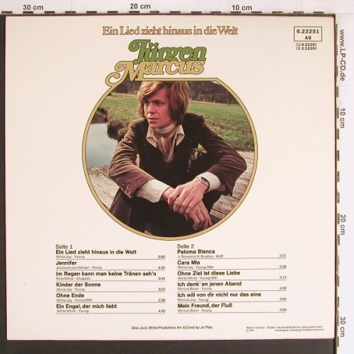 Marcus,Jürgen: Ein Lied zieht hinaus in die Welt, Telefunken(), D, 1975 - LP - Y2987 - 7,50 Euro