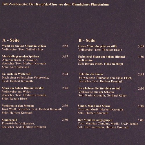 Kurpfalz-Chor Mannheim: Sonne, Mond und Sterne, hekroton(10991), D,  - LP - Y2998 - 7,50 Euro