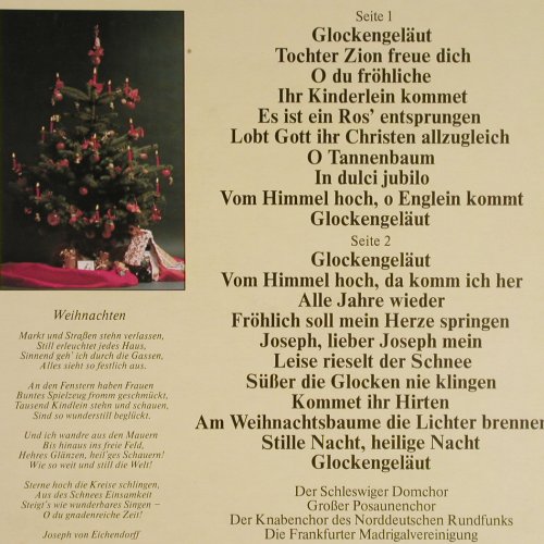 V.A.Weihnachten Zuhause: Schleswiger Domchor,KnabenchorNDR, Eurodisc (111 077.2), D, 1976 Typ: LP Best.-Nr.: Y3141 Preis: 7,50 Euro