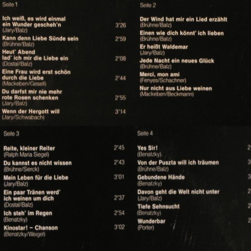 Leander,Zarah: Der Wind hat mir ein Lied erzählt, Odeon, Mono (C 148-30056/57M), D,Foc Typ: 2LP Best.-Nr.: Y3170 Preis: 9,00 Euro
