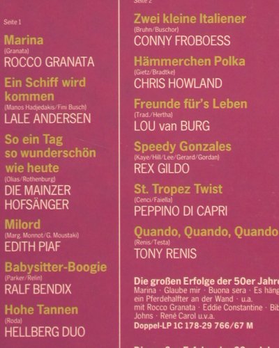 V.A.Weißt Du Noch?: Die gr. Erfolge der 60er Jahre, Foc, Oden (178-30 036/37), D Typ: 2LP Best.-Nr.: Y32 Preis: 6,00 Euro