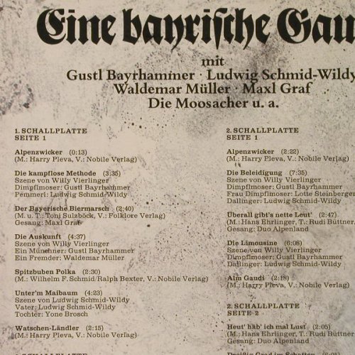 V.A.Eine Bayrische Gaudi: 24 Tr., Foc, Club-Ed., Intercord(27 769-9), D, 1975 - 2LP - Y3314 - 7,50 Euro