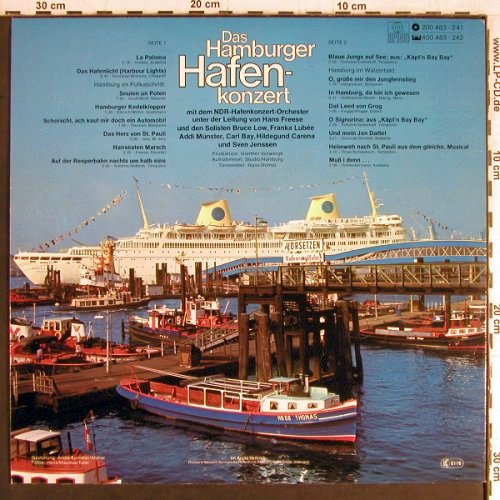 V.A.Hamburger Hafen-Konzert: NDR-Hans Freese, Franka Lube, Ariola(200 483-241), D, 1976 - LP - Y3554 - 6,00 Euro