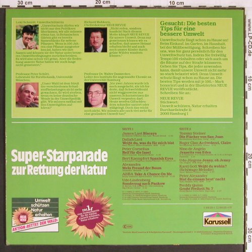 V.A.Super-Starparade zur Rettung: der Natur, J.Last, Abba... Freddy, Karussell (819 221-1), D, 14Tr., 1984 Typ: LP Best.-Nr.: Y3562 Preis: 5,00 Euro