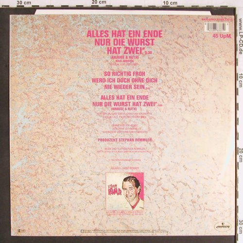 Remmler,Stephan: Alles hat ein Ende nur d.Wurst.*2+1, Mercury(888 337-1), D, 1986 - 12inch - Y3572 - 3,00 Euro