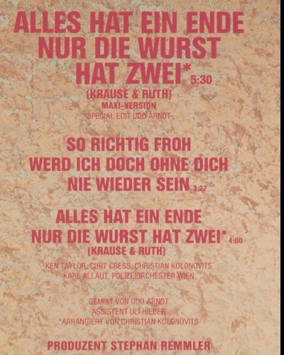 Remmler,Stephan: Alles hat ein Ende nur d.Wurst.*2+1, Mercury(888 337-1), D, 1986 - 12inch - Y3572 - 3,00 Euro