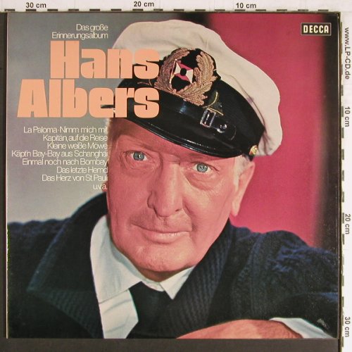 Albers,Hans: Das Grosse Erinnerungsalbum, Foc, Decca (6.28119 DP), D, Ri, 1971 Typ: 2LP Best.-Nr.: Y3587 Preis: 9,00 Euro