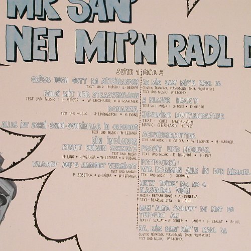 3 Mecky's: Mir san' net mit'n Radl da, Live, Bellaphon (BJS 4059), D,Mono Typ: LP Best.-Nr.: Y3687 Preis: 7,50 Euro