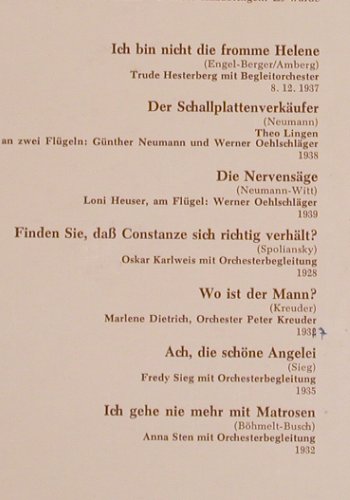 V.A.Sterne Ihrer Zeit: Die Großen der Kleinkunst 1928-42, Polydor (47 819), D, Mono, 1965 Typ: LP Best.-Nr.: Y3706 Preis: 9,00 Euro