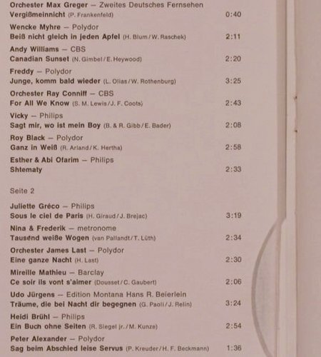 V.A.Vergissmeinnicht: Eine Stern Stunde der Musik, Foc, Sternmusik (88 201 Y), D Typ: LP Best.-Nr.: Y38 Preis: 4,00 Euro