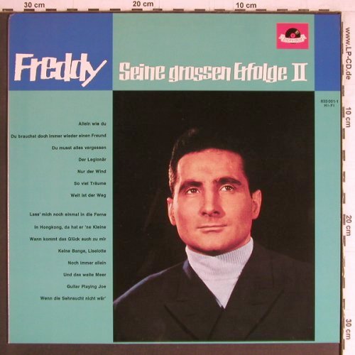 Quinn,Freddy: Seine Grossen Erfolge II,Mono(1964), Polydor, Ri(833 001-1), D,  - LP - Y4011 - 7,50 Euro