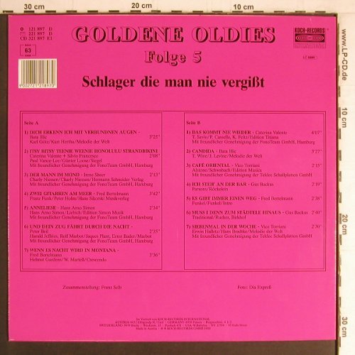 V.A.Goldene Oldies Folge 5: Bata Illic...Vico Torriani, 14 Tr., Koch(121 897 D), A, 1988 - LP - Y4030 - 5,00 Euro