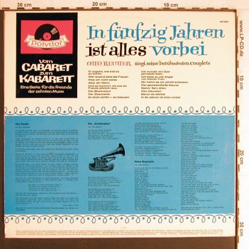 Reutter,Otto: In 50 Jahren ist alles vorbei, Mono, Polydor(46 588), D, 1967 - LP - Y4034 - 7,50 Euro