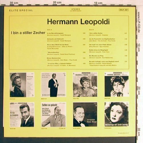 Leopoldi,Hermann: I bin a stiller Zecher, Elite Special (SOLP-507), CH Typ: LP Best.-Nr.: Y4035 Preis: 7,50 Euro