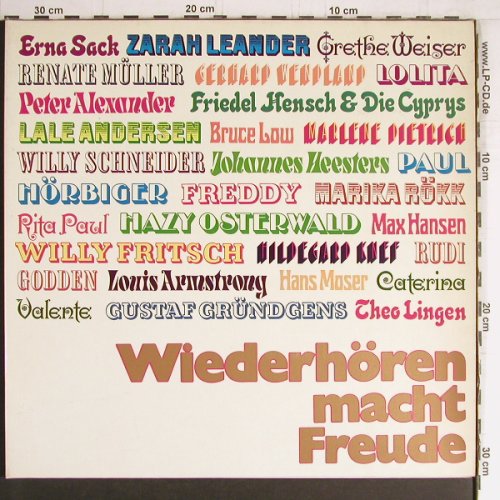 V.A.Wiederhören Macht Freude: 56 Tr. 12S. Booklet  by Kurt Will, Polydor Stern-Ed (2630 045), D, Foc, 1963 Typ: 2LP Best.-Nr.: Y4042 Preis: 9,00 Euro