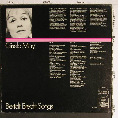 May,Gisela: singt Bertolt Brecht, D.Gr. Literatur(144 035), D, 1969 - LP - Y4142 - 7,50 Euro