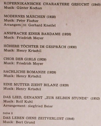May,Gisela: singt Erich Kästner, Amiga (red)(8 55 144), DDR, 1972 - LP - Y4143 - 7,50 Euro