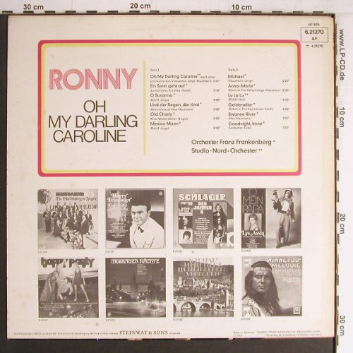 Ronny: Oh My Darling Caroline'64, Ri, Telefunken(6.21270 AF), D,  - LP - Y4217 - 5,00 Euro